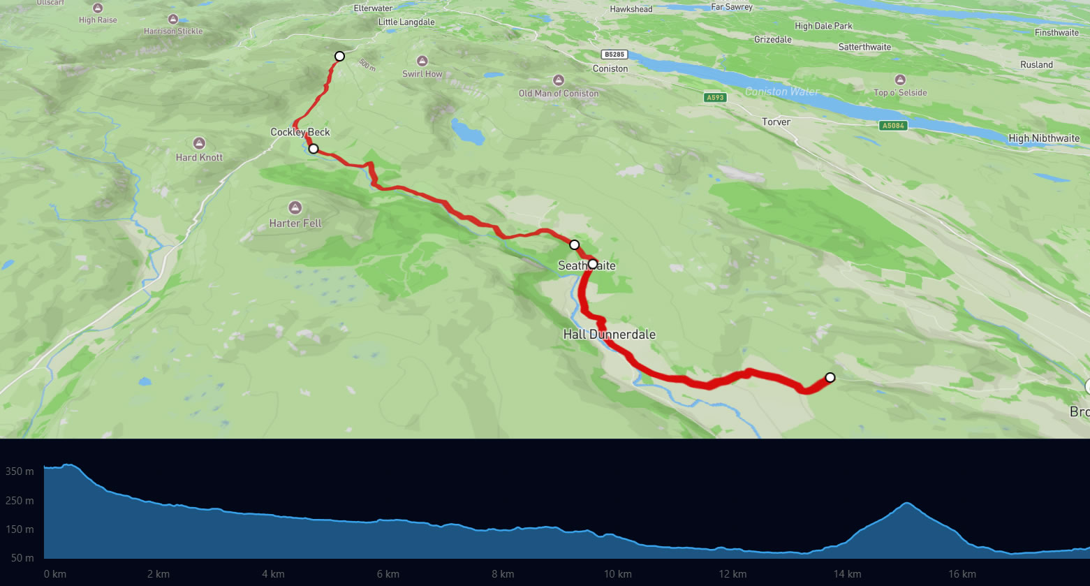 Wrynose Pass West Map