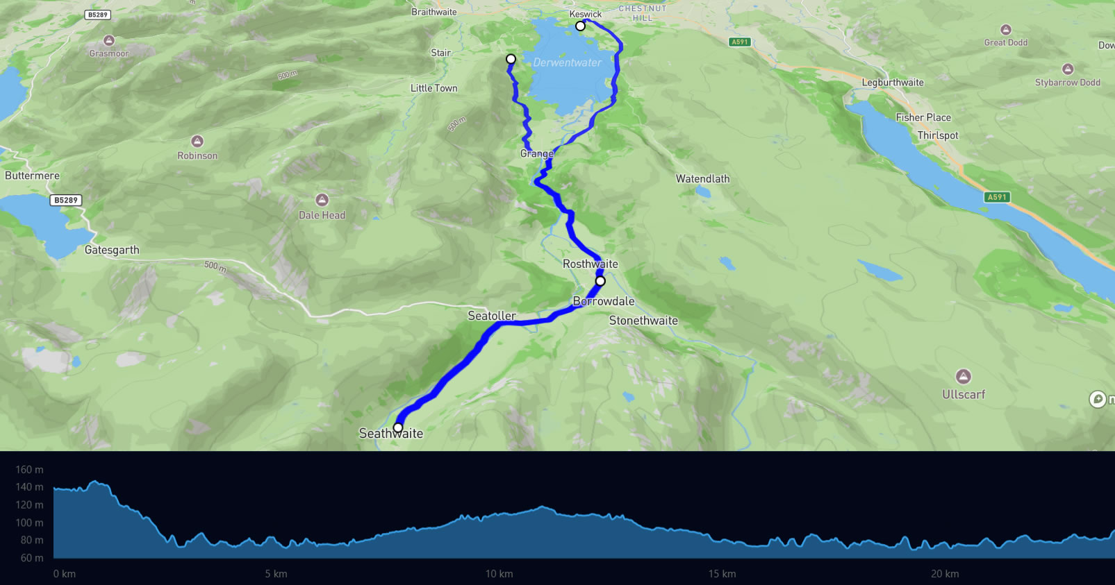Borrowdale Valley Map
