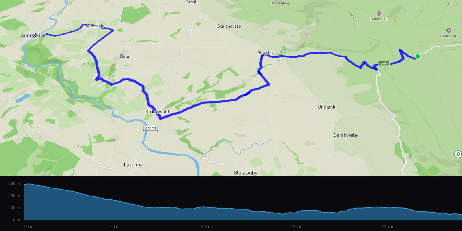 Hartside Pass West Map