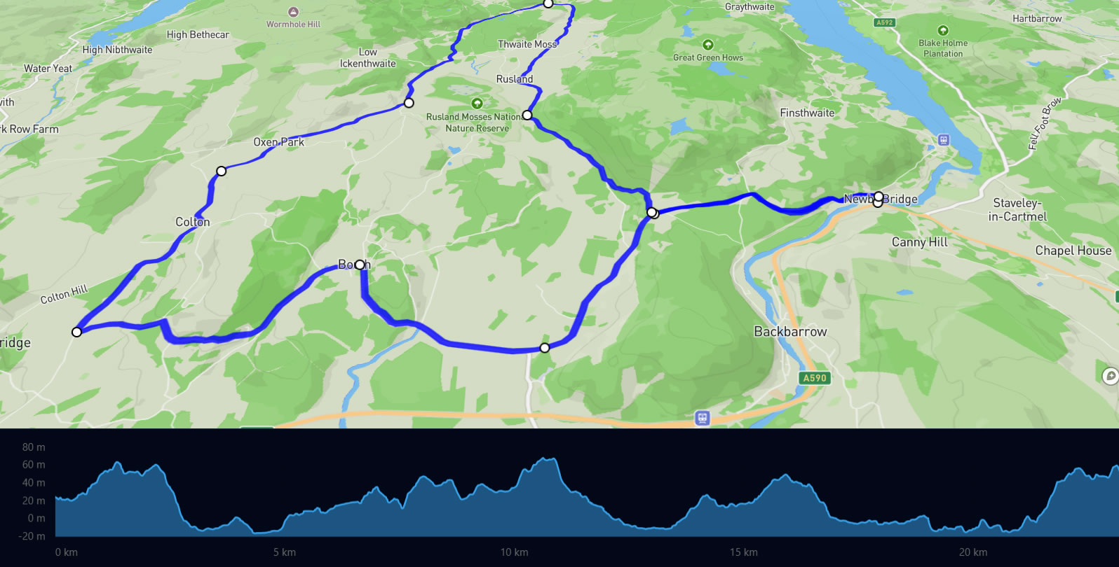 Newby Bridge West Map