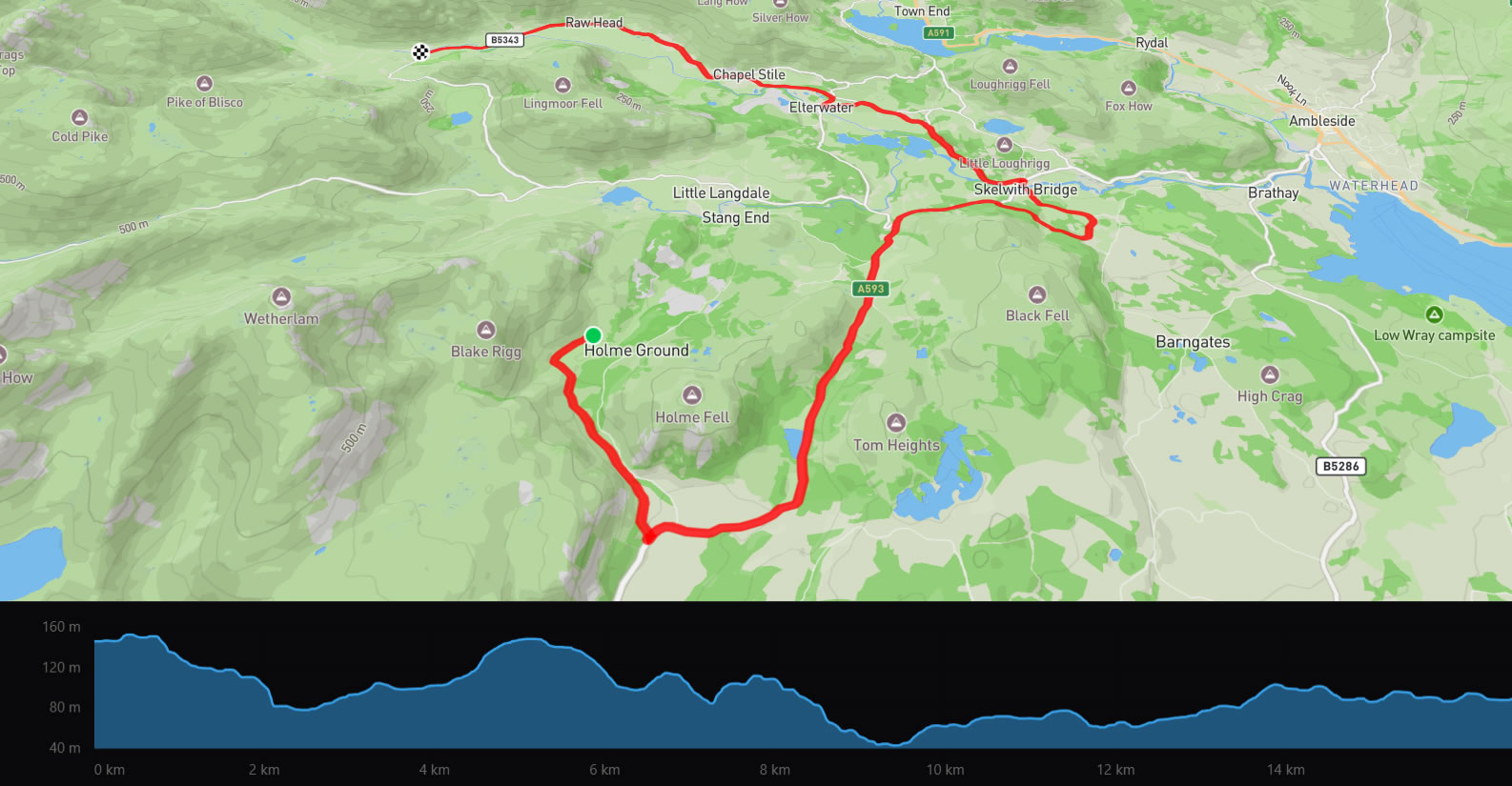 Dungeon Ghyll and Tilberthwaite Map