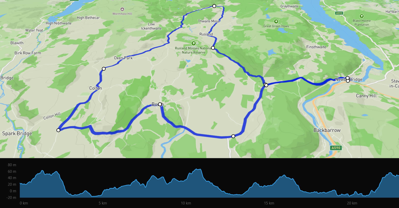 Newby Bridge Circular Map